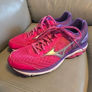 Mizuno Wave Rider 19 Womens Running Shoes Pink Purple J1GD160303 Size 8.5